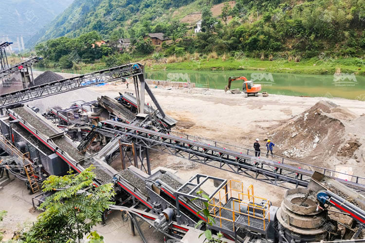 SBM portable crusher plant